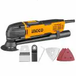 INGCO Oscillating Multi Tool, 300W | 6 Speed Control | 20000rpm | Angle Ajustment, Multi Oscillating DIY Tool Kit, Multi-Tool Kit with 8 pcs Accessories for Sanding, Grinding, Scratching, Polishing