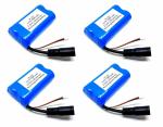 InventoSales 4Pcs 3.7V 1500mAh Polymer Lithium ion Li-ion Battery 2 Cell with Charging Port for DIY