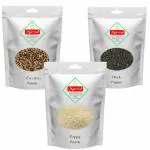 Marwar Combo Pack of Caraway Seeds + Poppy Seeds + Black Pepper | 50 Gms Each | Pack of 3