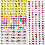 aizelx Brand craft stickers decoration 450 pcs Art Craft Jewels Crystal stickers buttons stickers gem stones Self Adhesive Card Craft stickers Scrapbook Paper Craft