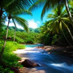 Love Creation 12x18 Size poster print for creative wall art- tropical-reflections-9082(Non Sticker)