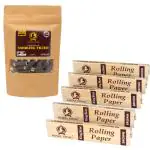 Royal Swag King Size Smoking Rolling Papers with King Size Smoking Filters(24 MM*7 MM 100 PCS Filter) | Premium Brown Unbleached Paper | Pack Of 5 Each has 33 Leaf| 165 Rolling Papers