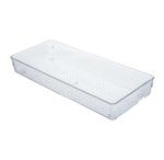 INKULTURE Transparent Drawer Storage Box Ideal for Organizing Kitchen Drawers, Offices, Desks, Kitchen Utensils, Cosmetics and Bathrooms Size-35.10cmx15.24cmx 5.02cm Pack of 02