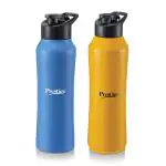 Prestige PSSB 01 SS Single Walled Stainless Steel Water Bottle 750ml, Multicolor