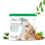 Luster Anti-Pimple Facial Kit | 6 Step Facial Kit | Anti Acne & Pimple Clearing-40g