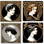 Love Creation 12x18 Size poster print for creative wall art- art-nouveau-cocktail-recipe-cards-6015(Non Sticker)