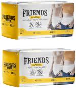 Friends Classic Pant Diapers - 40 Pieces, M (Pack Of 2)
