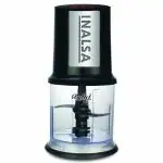INALSA Bullet Single Speed, 400W, 500ml, Electric Chopper with 100% Pure Copper Motor| Chop, Mince, Puree, Dice| Twin Blade Technology, Black/Silver