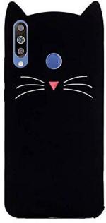 Mcase Black Rubber Back Cover For Vivo Y17 (Model - CAT-019)