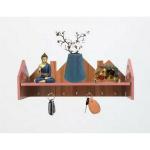 Deafco Wood Key Holder (7 Hooks, Black)