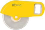 Kreyam's Yellow 2 in 1 Pizza Cutter with Bottle Opener 13 cm