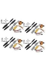 Robotbanao Black Combo Kit A2212 BLDC 1000kv Brushless Motor 30a Simonk Esc 1045 Propeller Pair Pack of 4