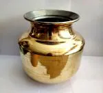 NAAYAGI - PURE BRASS PONGAL PAANAI | PONGAL POT | BRONZE POT | ETHNIC DESIGN | MS brass POT - 3 LITRE