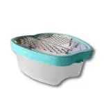 VALGHA VALAMUDAN AGRI ENGINEERING 3 in 1 Grater for Kitchen with Storage Container 3 Blade Non-Stick Coating and Apple Shape with Handle Fruit,Vegetable Grater Box for Kitchen(Multi Colour)