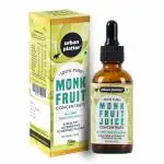 Urban Platter Monk Fruit Juice Concentrate, 50 ml (100% Pure | Non-GMO | Natural Sweetener | Low GI | Add to Smoothies, Shakes, Tea, Breakfast Cereals)