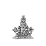 SILVERSPOT JEWEL 999 Oxidized Silver Shri Tirupati Balaji/Lord Venkateshwara Murti for Pooja/Car Stand/Gift Item for Ospicious Occassions/Car Dashboard