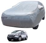 Auto Hub Car Body Cover Compatible with Honda CR-V with Mirror Pockets, Triple Stitched, Water Resistant Car Cover, Metallic Silver