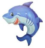 Jagmag Cute Fish Shark Shaped Theme Foil Balloon