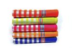 ASH Traders Multocolor Handloom Checkered Bath Towels Cotton (pack of 5)