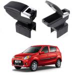 Oshotto PU Leather AR-01 Car Armrest Console Box Compatible with Maruti Suzuki Alto 800 - Black
