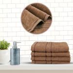 Sassoon Melrose Brown 380 GSM Cotton Hand Towel 40 x 60 cm (Set of 4)