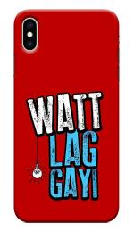 MobiEra Apple iPhone Xs Max Multicolor Watt Lagg Gayi Quote Plastic Designer Printed Hard Case Cover