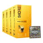 Skore Dotted Flavour Condoms (Pinacolada) 10N (Pack of 4)