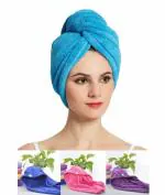 FRESTYQUE Cotton Quick Absorbent Hair Drying Magic Hair Towel Wrap for Women