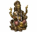 Exotic India Resin, Bronze Idol Collections Small Ganesh, 3 Inch