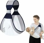 MOSTSHOP Baby Carrier Belt|| Newborn to Toddler Ergonomic 3D Mesh Baby Wraps Carrier|| Lightweight Breathable Baby Carrier Wrap|| Thick Shoulder Straps for 0-36 Months Infant.