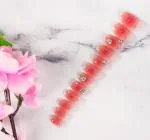 Gleevia Acrylic Multicolor Pre-Designed Reusable Fake Nails With Glue, Pusher And Filer - Presson341