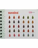 SUNAINA Tilak Stone Border Stick On Forehead Bindi 8 mm