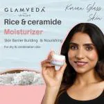 Glamveda Glass Skin Rice & ceramide Moisturizer Skin Barrier Building & Nourishing