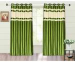 Tanyugg Plain Green Polyester Window Curtain 5x4 ft (Design Nandana)
