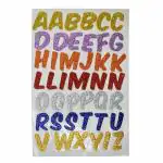 PERDAY Glitter ABCD Alphabet Design Foam Self Adhesive Sticker