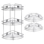 Oc9 Stainless Steel Corner Shelf / Corner Shelf for Living Room 9x9x20 Inch & (Pack of 2) 9x9 Inch