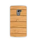 Casotec Wooden Texture Pattern Design Printed Silicon Soft TPU Back Case Cover for Lenovo K4 Note