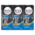 Veet Hair Removal Cream for Men, Sensitive Skin, 50g Each (Pack of 3)