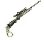 Blue Aura Keycraze Brown Metal Pubg M24 Ses Sniper Refile 8X Zoom Locked Key Chain