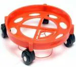 AKsells Gas Cylinder Trolley with Wheels| LPG Cylinder Stand (Red) Gas Cylinder Trolley (Red)