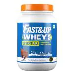 Fast&Up Whey Essentials 24g Protein with Isolate + Concentrate Whey, Banned Substance Free Whey Protein (960 g, Rich Chocolate)