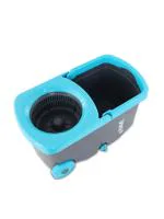 YORK Spin Mop Bucket with Mop Handle with Wringer Krata for Floor Cleaning, House Clean, Easy Wheels & Big Bucket with Squeezer Stable and Durable Bucket with a Capacity of up to 15 liters (YK-728121)