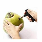 GOROFY Coconut Opener Stainless Steel Drill Cutter Peeler with Cleaner Stick Coconut Tool