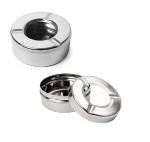 Urban Buy Stainless Steel Tabletop Decor Closed Printing Unbreakable Ashtray and, MultiColour (Pack of 2)