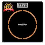 Healthgenie Digital Weight Machine for Body Weight Thick Tempered Glass LCD Display With 3 Years Warranty ( Copper Ring)