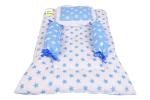 Kwitchy New Born Baby Bedding Set Cradle Mattress with Super Soft Pillow and Bolsters 4 Pcs Bedding Set (0-6 Months)