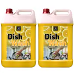 BLISS & BLUSH Dishwash Liquid 10 Liter Yellow Leaves No Residue, Grease Cleaner for All Utensils, Concentrated Dishwash Liquid