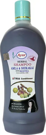 Ayur Herbal Amla Shikakai With Reetha Shampoo (1000 ML)||Free Neem Tulsi Soap 75GM With Each Pack