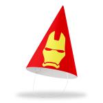 Festiko Superhero Theme Cone Hats (Pack of 10 - Hat 61), Superhero Party Cone Hats, Superhero Theme Birthday Hats, Superhero Theme Party Wearables