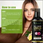 KURAIY 100% 24K Gold & Onion Oil For Hair Care And Protects Damaged Hair For Moisture Hair 50 ml Hair Salon Products